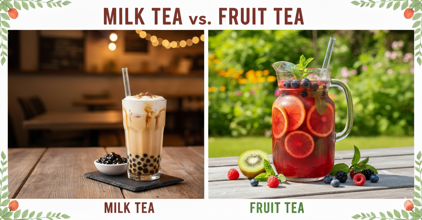 milk tea vs fruit tea